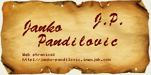 Janko Pandilović vizit kartica